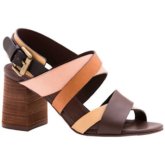 Chloe Shoes - CHLOÉ sunset city leather block sandals